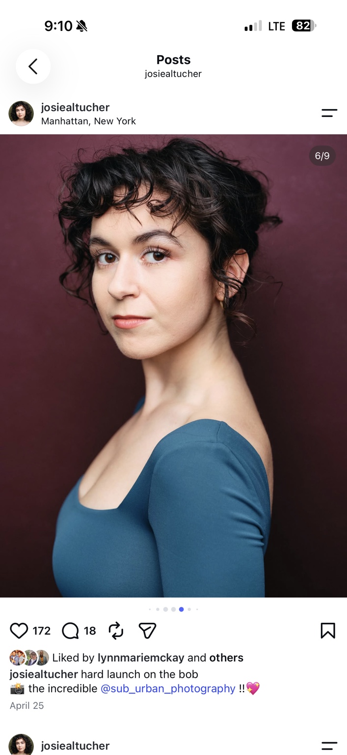 Three-quarter profile portrait of Josie Altucher